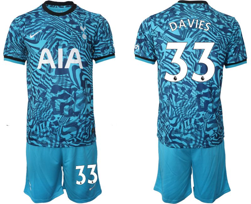 Men 2022-2023 Club Tottenham Hotspur away blue #33 Soccer Jersey->tottenham jersey->Soccer Club Jersey